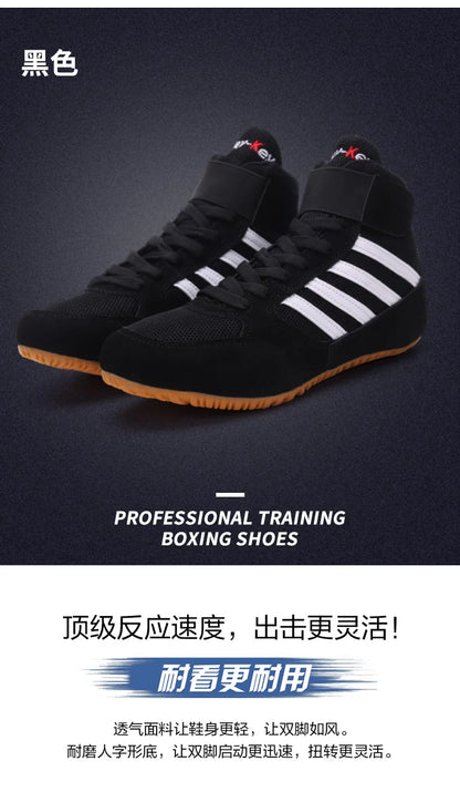 Original Mid Cut Pro Sambo Boots for Men Women Size 34-45 Wrestling Training Shoes Anti Slip Light Weight Gym Boxing Sneakers