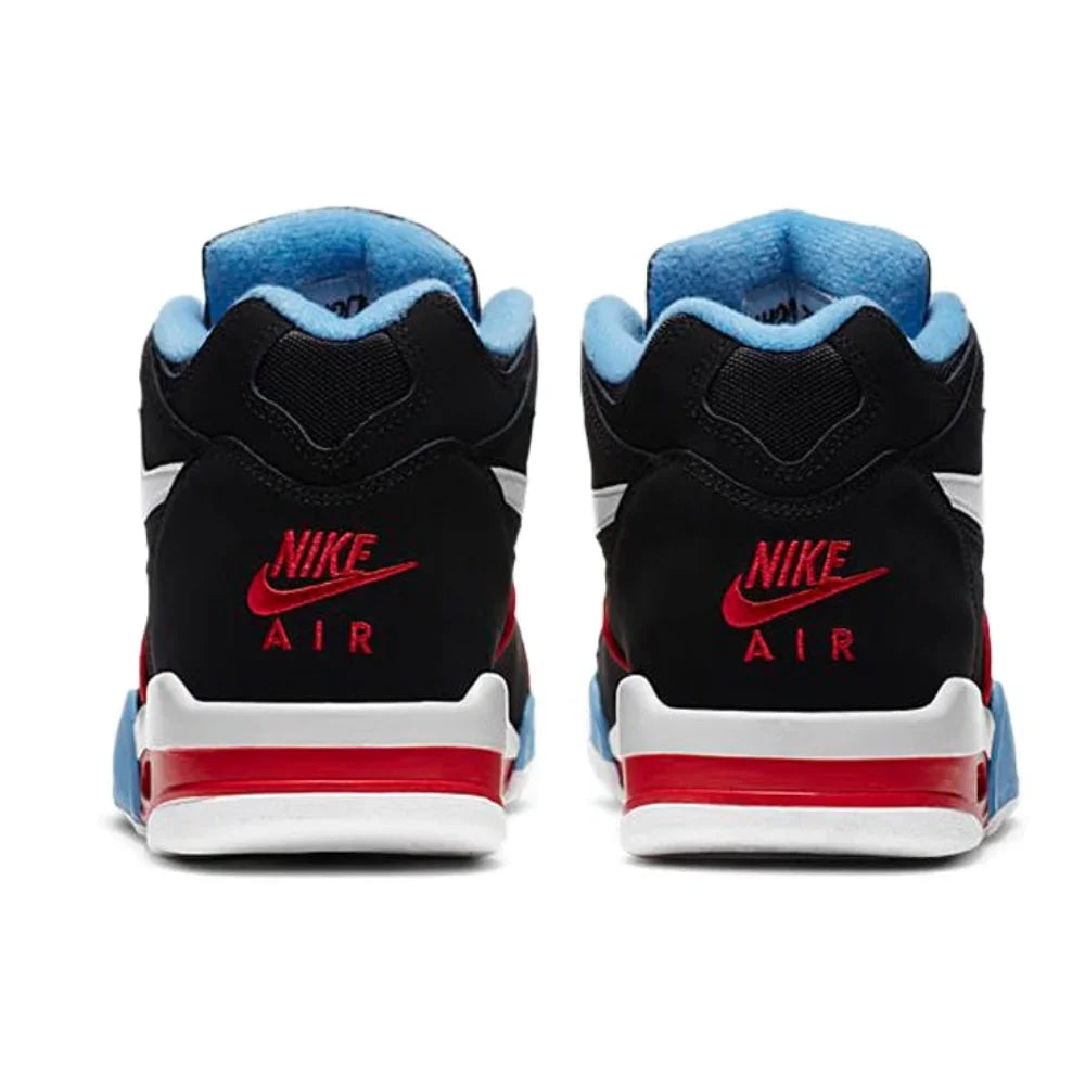 NIKE Original Flight Legacy Comfortable and versatile Men's Mid-top Retro Basketball Shoes Blue and Yellow