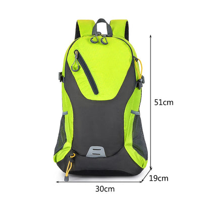 40L Large Travel Backpack Capacity Casual Men Women Outdoor Bag Waterproof Mountaineering Cycling Bag Hiking Sports Backpack