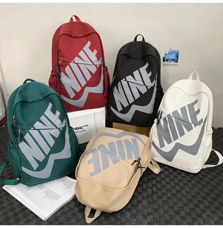 New Fashion Unisex's Backpack High Quality Large Capacity Shoulder Bag Multi Functional Handbag Letters Patterns School Bag