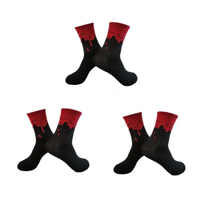 3 Pairs Men's Sports Style Street Skateboards  Crew Cactus Jack Hip Hop Harajuku Basketball Socks Women