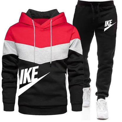 New Men's Autumn Winter Sets Zipper Hoodie+Pants Pieces Casual Tracksuit Male Sportswear Brand Clothing Sweat Suit