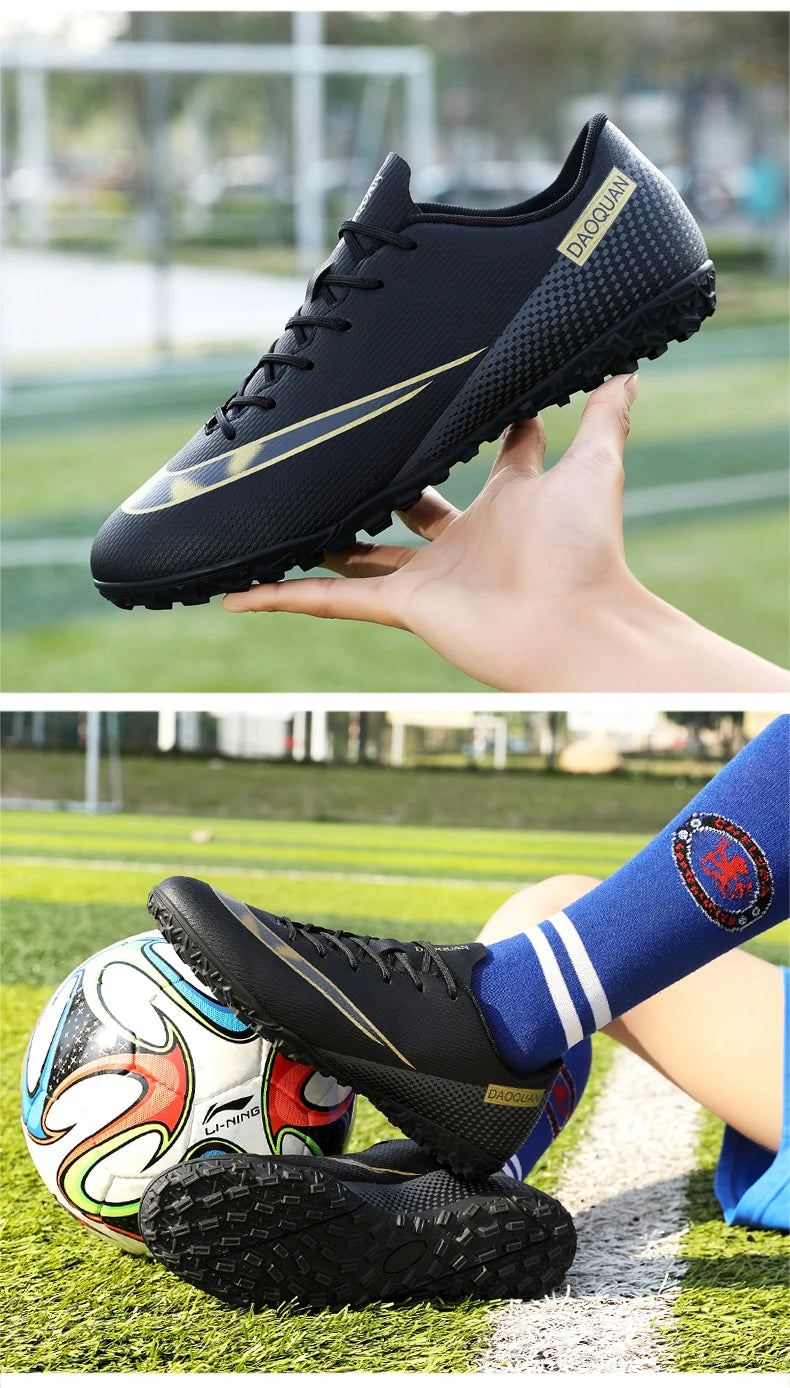 Turf Shoes Men Hard Court Youth Soccer Cleats Ultralight Women Football Boots Anti Skid Futasl Sneakers Big Size TF Chuteira