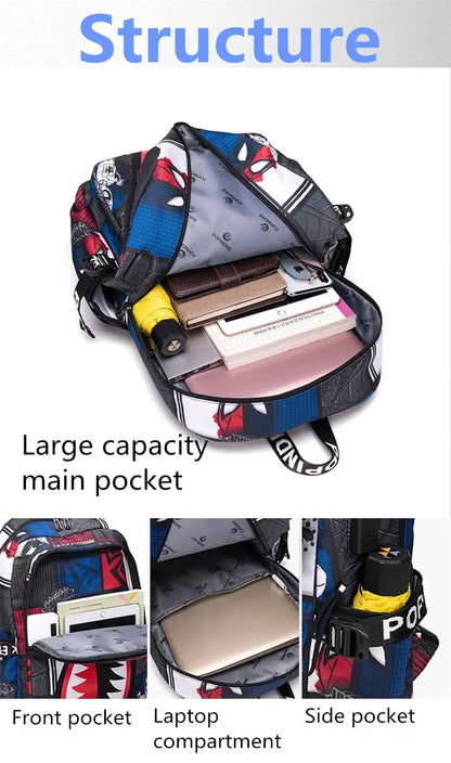 Anti-theft Backpack Men Waterproof Rucksack Backpacks for Women of Fabric Casual Travel Backpack Senior School Student Schoolbag