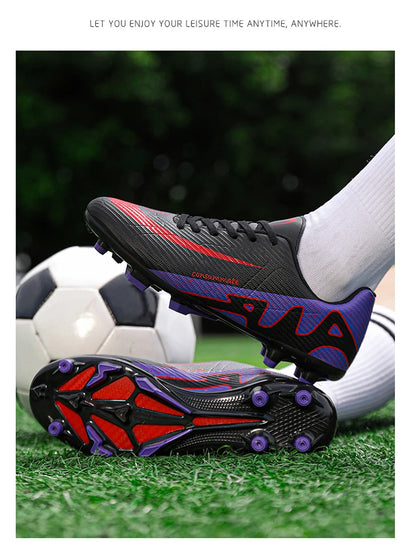 Cheap Long Spike Soccer Shoes Male Wearable Light Men’s Football Field Cleats Outdoor Lace-Up Football Sneaker For Men Trainers