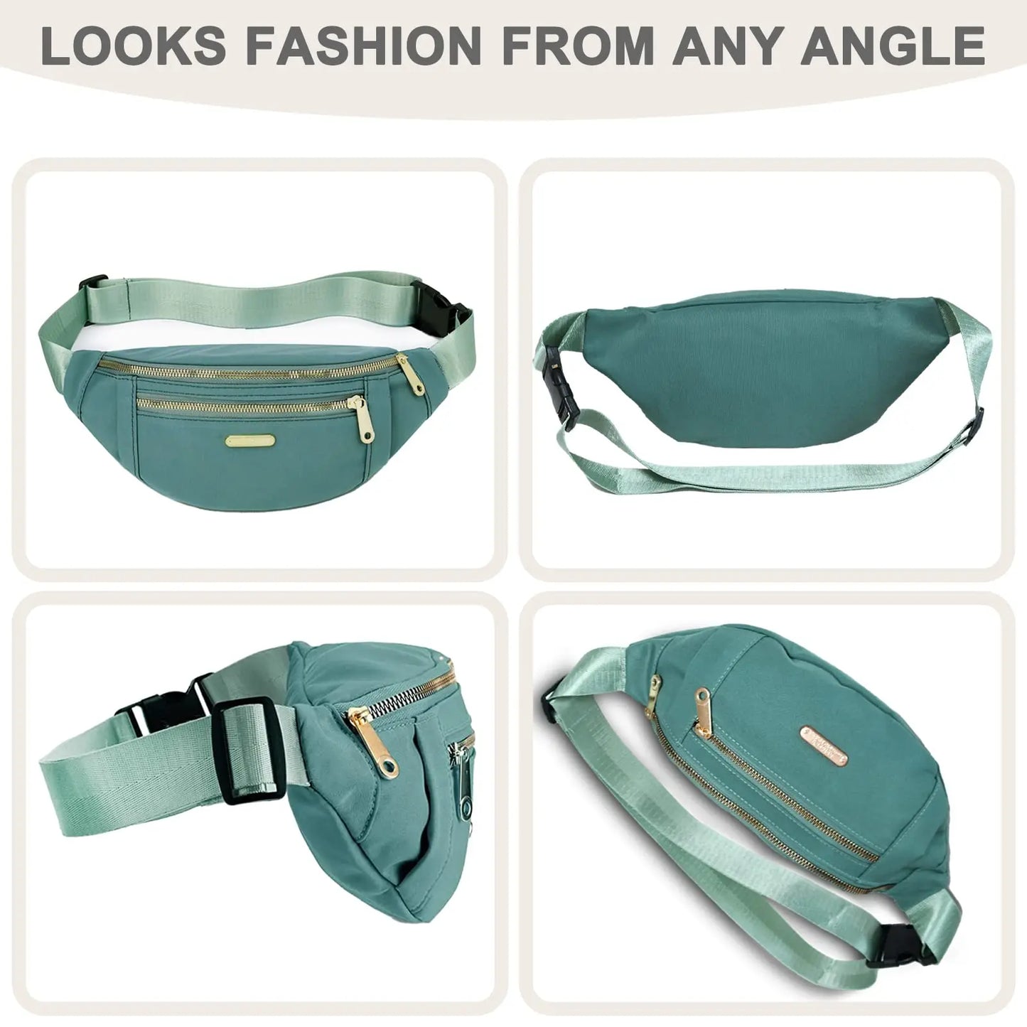 Fanny Packs for Women Men Belt Bag Fashion Waist Packs Lightweight Crossbody Bags Bum Bag for Running Hiking Travel Workout