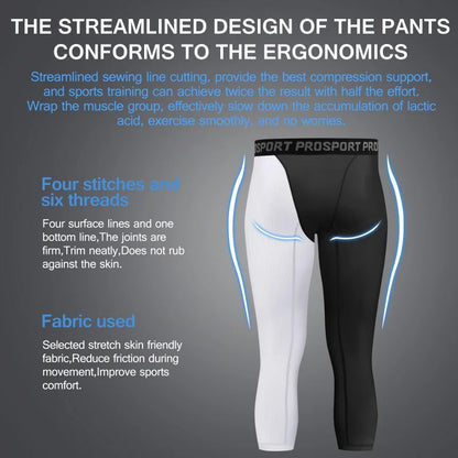 Gym Mens Fitness Running Sport Pants Athletics Tight Leggings Joggings Skinny Yoga Compression Trousers Lycras Sweatpants