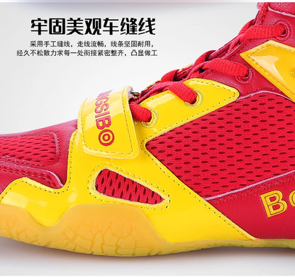 2023 New Boxing Shoes Men's and Women's Large 35-47 Wearable Boxing Boots Light Wrestling Sports Shoes Anti Slip Wrestling Boots