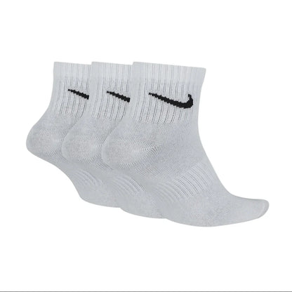 Nike LIGHTWEIGHT Unisex Quick Dry Training Socks 3 Pairs Winter Support Comfort Soft Black&White