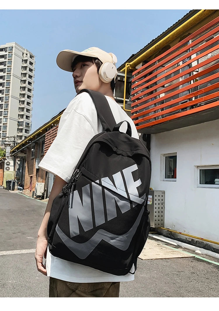 New Fashion Unisex's Backpack High Quality Large Capacity Shoulder Bag Multi Functional Handbag Letters Patterns School Bag