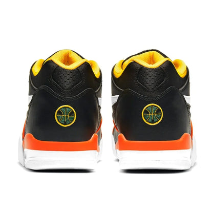 NIKE Original Flight Legacy Comfortable and versatile Men's Mid-top Retro Basketball Shoes Blue and Yellow