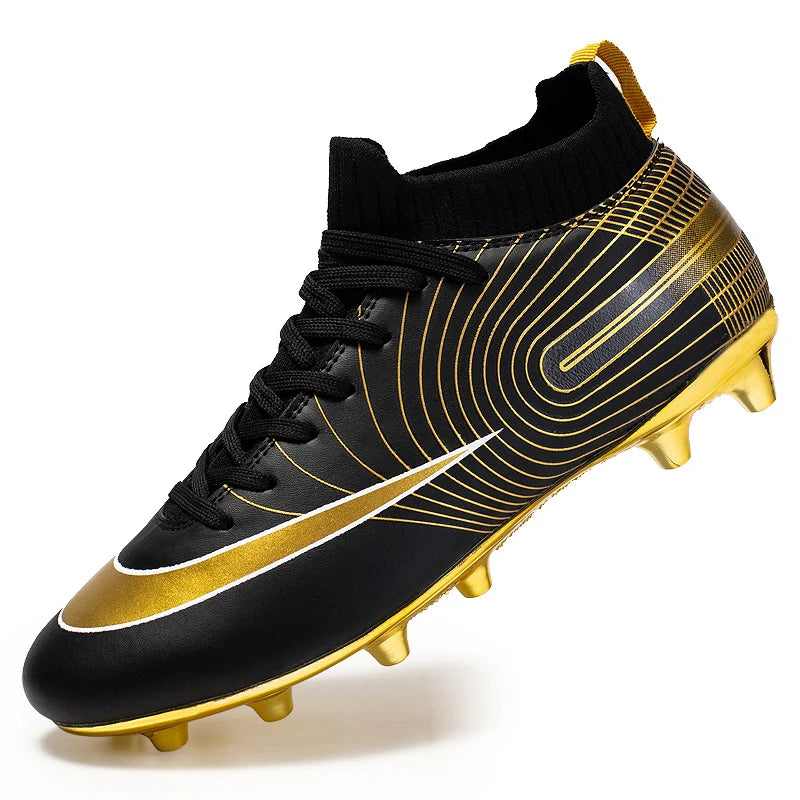 2023 Professional Unisex Soccer Shoes Long Spikes Tf Ankle Football Boots Outdoor Grass Cleats Football Shoes Chuteira Society