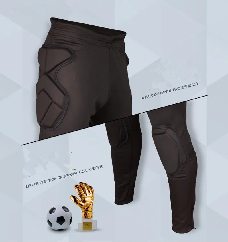 Men American Football Pants Soccer Training Pant Goalkeeper Sports Kits EVA Sponge Goal Keeper Goalie Shorts knee pad Protection