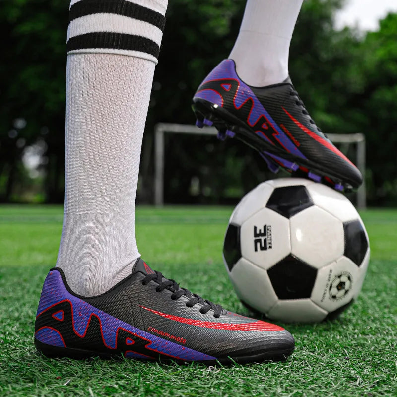 Cheap Long Spike Soccer Shoes Male Wearable Light Men’s Football Field Cleats Outdoor Lace-Up Football Sneaker For Men Trainers