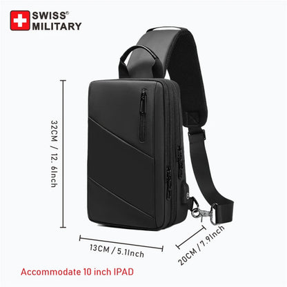 SWISS MILITARY Laptop Backpack Men 17 Inch Multi Pocket Expandable Backpack Waterproof USB School Backpack Business Travel Bag