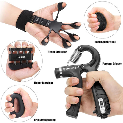 5-60Kg Adjustable Heavy Hand Gripper Fitness Hand Exerciser Grip Wrist Training Finger Gripper Hand Strengthener for Patient