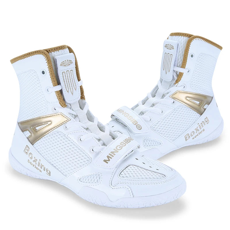 2023 New Boxing Shoes Men's and Women's Large 35-47 Wearable Boxing Boots Light Wrestling Sports Shoes Anti Slip Wrestling Boots