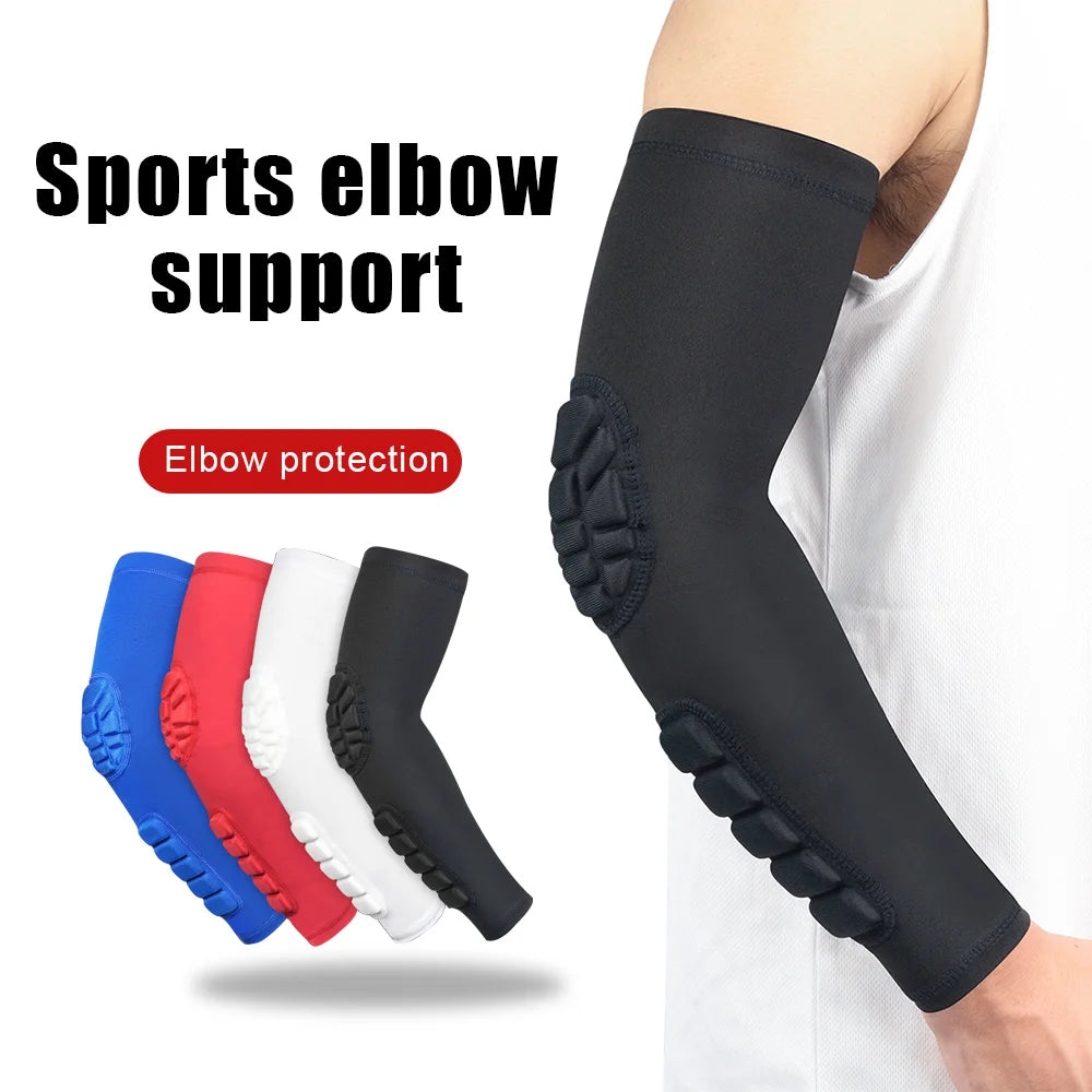 TopRunn 1pc Arm Sleeve,Compression Arm Sleeve w Elbow Pad for Football,Volleyball,Baseball Protection,Youth&Adult Sizes