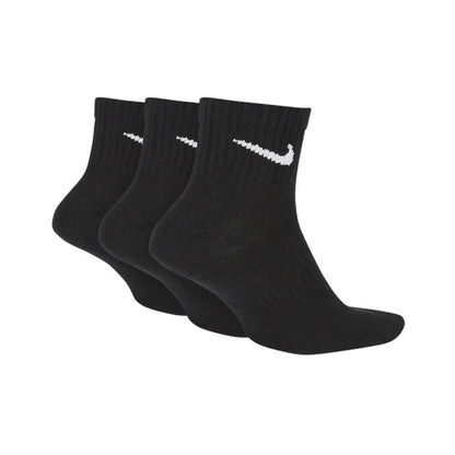 Nike LIGHTWEIGHT Unisex Quick Dry Training Socks 3 Pairs Winter Support Comfort Soft Black&White